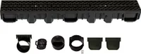 ScarMaxx B125 Entwässerungsrinne Set, Regenwasser Ablauf, Bauhöhe 115 mm - 1m
