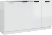 vidaXL Kredensy 2 szt. Biały wysoki połysk 60x30x70 cm Materiał drewnopochodny