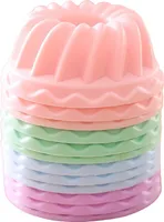 Mini drážkované silikonové košíčky na pečení / muffiny, vhodné do standardních forem na muffiny / cupcaky, 12 ks