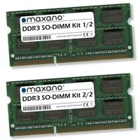 Maxano 16GB Kit 2x 8GB RAM für Acer Aspire E5-521, E5-521G (PC3-12800 SO-DIMM Arbeitsspeicher)