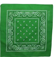 Bandana Tuch Paisley Muster 02 grün weiß quadratisches Kopftuch