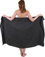 Betz XXL Badetuch 100 x 160 cm DRESDEN Badetücher Saunatuch 100% Baumwolle  Farbe dunkelgrau