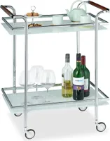 relaxdays Servierwagen Milchglas