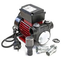 Wiltec Heizöl- und Dieselpumpe 230V 375W 60l/min, Selbstansaugende Umfüllpumpe mit 2m Ansaughöhe und Rückschlagventil, Absaugpumpe