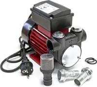 Pompa do oleju opałowego i napędowego Wiltec 230V 375W 60l/min, samozasysająca pompa transferowa z wysokością ssania 2m i zaworem zwrotnym, pompa ssąca
