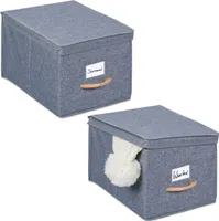 relaxační úložný box s víkem, sada 2 kusů