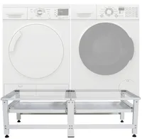 CLP Doppel Waschmaschinen-Untergestell Tampa, Farbe:weiß