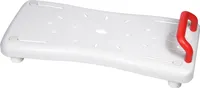 LARS360 Badewannensitz Senioren 70x30x5cm Badewannenbrett zum Sitzen Sitzbrett für Badewanne mit Rot Griff