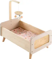 howa Puppenbett aus Holz 'miniflowers' mit Mobile inkl. Bettzeug 2160