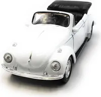 Onwomania Modellauto VW Käfer Beetle CabrioWeiss Auto Mst. 1:34-39