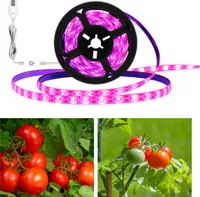 LED Pflanzenlampe Pflanzenlicht Zimmerpflanzen Grow Lampe Streifen Wachstumslampe, 2m Lila