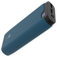 iMoshion® Powerbank 20000 mAh - Schnelladefunktion  und Led-Indikator - Power bank für Apple iPhone / Samsung USB, USB C & Micro USB - Blau