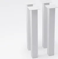 4x Tischfüße Metall Tischbein Höhe 72cm Tischkufen Tischrahmen Tischuntergestell weiss Profil 80mm