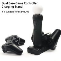 Gamepad-Ladehalter Doppelsitze Hochgeschwindigkeits-LED-Indikator Dual Base Game Controller Ladestation für PS3/Move