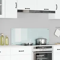 vidaXL Küchenrückwand in Weiß 110x40x0,6 cm aus Sicherheitsglas