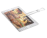 Grillkorb Fischbräter Fischgriller Grillwender Gemüse Burger Patty Format in cm 22x39cm