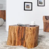 riess-ambiente Massivholz Couchtisch GOA 50cm Akazie Baumstamm Hocker Beistelltisch handmade Beistelltisch Tisch