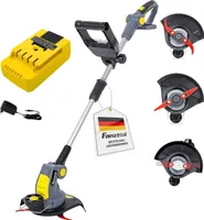 FANZTOOL 20V Akku-Rasentrimmer, inkl. 2Ah Akku, Ladegerät. Ideal für Feinschnitt und Grobschnitt