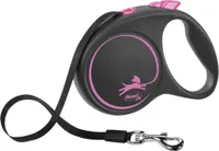 Flexi Schwarzer Ausziehbarer L-förmiger Gurt 5 M Rosa Rosa One Size