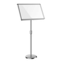 Wiltec Präsentationsständer höhenverstellbar 88-138 cm, Infoständer für A3, Aufsteller Aluminium & Stahl, Werbeaufsteller vielseitig einsetzbar