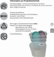 Vorratsdose Vorratsbehälter als Streudose Schüttdose mit farbigem Deckel 1,2 / 2 / 5 Liter 4 Stück, Größe:1.2 Liter