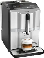 Siemens iQ300 TI353201RW, Espressomaschine, 1,4 l, Kaffeebohnen, Eingebautes Mahlwerk, 1300 W, Schwarz, Edelstahl