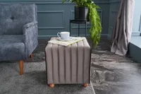 Hanah Home, Mona- BLC1637, sivá, klasický vankúš, 100 % polyester a zamat