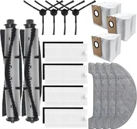 Zubehör Ersatzteile Zubehörset für Honiture Q6 Pro, für Laresar L6 Pro, für Imou L11 Pro, für AIRROBO T10+, für Neabot N2, 2 Hauptbürsten, 4 Seitenbürsten, 4 Filter, 4 Mopp Wischtücher, 3 Staubbeutel