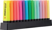 Zvýrazňovače - STABILO BOSS ORIGINAL - sada 15 ks - 9 fluorescenčních barev, 6 pastelových barev