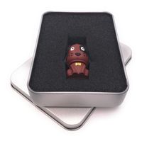 Onwomania Hund sitzend niedlich braun USB Stick in Alu Geschenkbox 8 GB USB 2.0