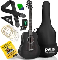 Pyle Akustik Gitarre – Acoustic Guitar with Strings- Western Gitarre 86cm, Gitarre lernen für Anfänger Erwachsene & Kinder, Westerngitarre 1/2