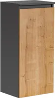 MONAKO GREY OAK 811 Niedriger Badschrank mit Wäschekorb 1T - 40cm