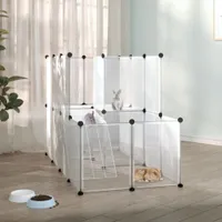 Prolenta Premium - klietka pre malé zvieratá transparentná 142x74x93 cm PP a oceľ