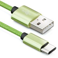 2m USB C Kabel Ladekabel Datenkabel Nylon Typ C Lade Sync Kabel Handy Tablet HDD