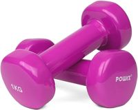 Vinyl Hanteln Paar (2 X 1 Kg (Pink)) Ideal Für Gymnastik Aerobic Pilates 05 Kg - Pink (2x1kg) Festpolyvinylchlorid