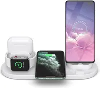 4-in-1Kabellose Ladestation,360 Grad drehbarer Basis,Mit Ladegerät Ladestation