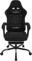 WOLTU Gaming Stuhl mit Massagefunktion, Taschenfederkissen, ergonomisch, Netzstoff, Schwarz