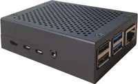 BerryBase Aluminium Gehäuse für Raspberry Pi 4 Modell B, schwarz