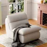 MODFU Schlafsofas mit Klassische Sessel Lazy Sofa mit Abnehmbare Rückenlehne und Sitzkissen, Indoor-Sitzkissen faltbarer Meditationsstuhl für Wohnzimmer- Cordstoff, Weiß