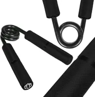 Sporttrend 24® Fingerhantel 100lb-350lb | Handtrainer/Unterarmtrainer, starke Feder (100lb, 45kg, schwarz)