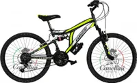 Detský bicykel Horský Canellini COLORADO 24" - 18 rýchlostí - Čierna/ Žltá