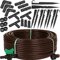 Braune Tropfleitung Tropfschlauch Tropfbewässerung 16mm/2,0 LPH  EU 25m+Zubehör