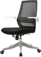 SIHOO Nowoczesne ergonomiczne krzesło biurowe, krzesło do biurka, oddychające, podparcie talii, podnoszony podłokietnik ~ czarny