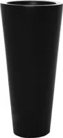 VIVANNO Pflanzkübel Fiberglas RONDO CLASSICO Rund, Anthrazit matt - 47x47x100 cm