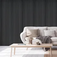 HOME DELUXE - Akustikpaneel SONIC Black Oak - 3 Paneele, Holz aus MDF, Filz aus Polyester, auf- und nebeneinader platzierbar I Schallschutzpaneel Akustikplatten Wandpaneel
