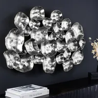 riess-ambiente Moderne Wanddekoration VARIATION 105cm silber Metall Wandbild Dekoration