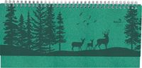 Tisch-Querkalender Nature Line Forest 2024 - Tisch-Kalender - Büro-Kalender quer 29,7x13,5 cm - 1 Woche 2 Seiten - Umwelt-Kalender - mit Hardcover