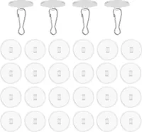30 Stück Transparente Selbstklebende Deckenhaken, Haken Decke ohne Bohren, Klebehaken Decke mit Fahnenmast-Clips für Schlafzimmer, Badezimmer, Halloween Dekoration, Halloween-Haken