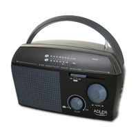 Adler - Tragbares Digitales Radio mit Antenne AM, FM, 88 - 108 MHz, 530 - 1600 kHz, Schwarz