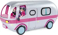 MGA Entertainment L.O.L. Surprise OMG 4 v 1 Glamper, hracie vozidlo, strieborná/ružová, módny karavan s 55+ prekvapeniami